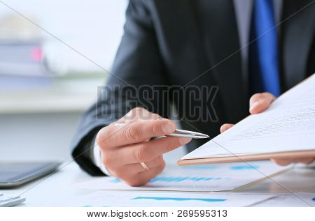 Businessman Pointing The Place Where You Have To To Put The Signature In New Job Employment Contract