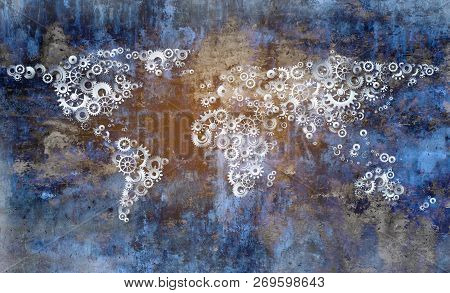 Global Business Absrtract Background Networking Connection As International Corporate Globalization 