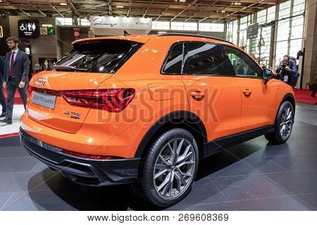 Paris - Oct 3, 2018: Audi Q3 Tfsi Quattro Car Presented At The Paris Motor Show.