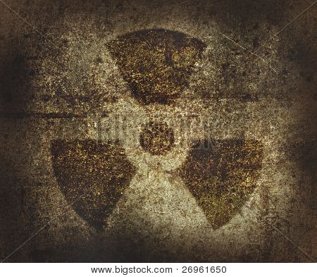 Symbol zardzewiałych powierzchni radioaktywnych