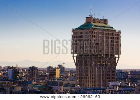 Milan Panorama tvoří horní části katedrály dome