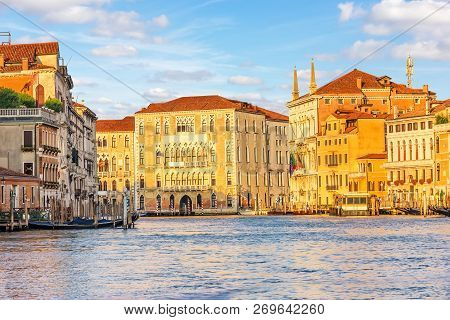 Grand Canal In Venice, View On Ca Foscari University