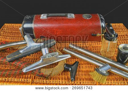 HUSTOPECE, THE CZECH REPUBLIC - NOVEMBER 12, 2018: Vintage vacuum cleaner Electrolux. Electrolux is a famous brand from Sweden. Very popular all over the world.