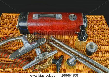 HUSTOPECE, THE CZECH REPUBLIC - NOVEMBER 12, 2018: Vintage vacuum cleaner Electrolux. Electrolux is a famous brand from Sweden. Very popular all over the world.
