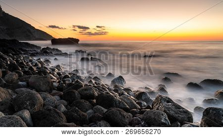 Breathtaking Sunset In Cala Gata, Mallorca, Spain