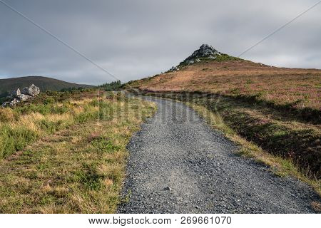Panoramic Landscape Along The Camino De Santiago Trail Between Lugo And Melide, Galicia, Spain