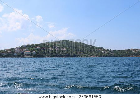 View Of Burgazada Island From The Sea.