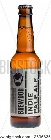 Groningen, Netherlands - November 17, 2018: Bottle Of Scottish Brewdog Indie Pale Ale Beer Isolated 
