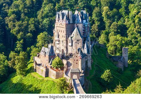 Eltz Castle Or Burg Eltz Is A Medieval Castle In The Hills Above The Moselle River Near Koblenz In G