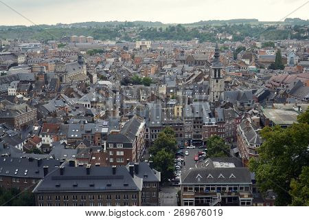 Belgian City Namur, Capital Of Province Of Namur And Wallonia, Aerial View