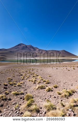Lagunas Altiplanicas, Miscanti Y Miniques, Amazing View At Atacama Desert. Chile, South America.