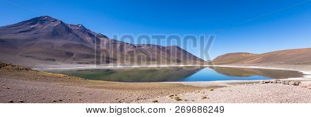 Lagunas Altiplanicas, Miscanti Y Miniques, Amazing View At Atacama Desert. Chile, South America.