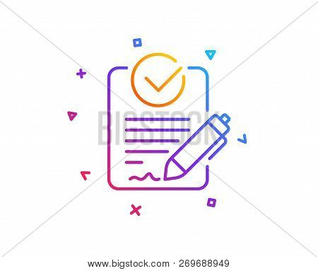 Rfp Line Icon. Request For Proposal Sign. Report Document Symbol. Gradient Line Button. Rfp Icon Des