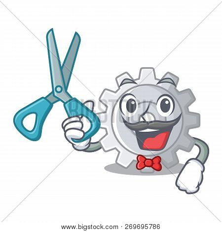 Barber Roda Gear Simple Image On Cartoon
