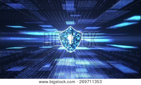 Block Chain Security Concept.