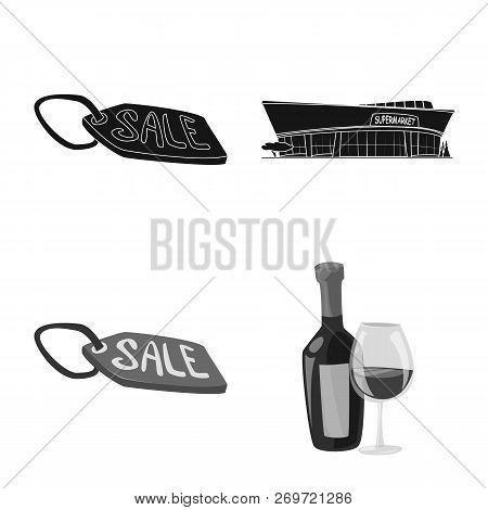 Isolated Object Of Food And Drink Sign. Set Of Food And Store Vector Icon For Stock.