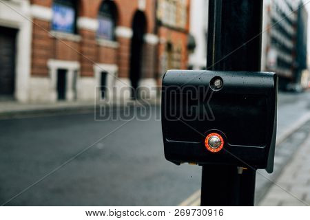 British pelican crossing in a city