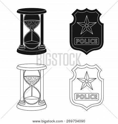 Isolated Object Of Law And Lawyer Icon. Set Of Law And Justice Vector Icon For Stock.