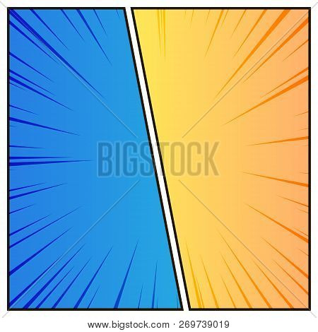 Comic Styled Background. Colorful Versus Page, Vector