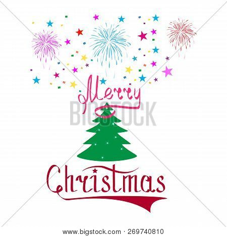 Christmas Angels With Quote Merry Christmas As Symbol Of Christmas And New Year. Fashion Design. Mod