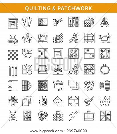 Quilting & Patchwork. Supplies And Accessories For Sewing Quilts From Fabric Squares & Blocks. Diffe