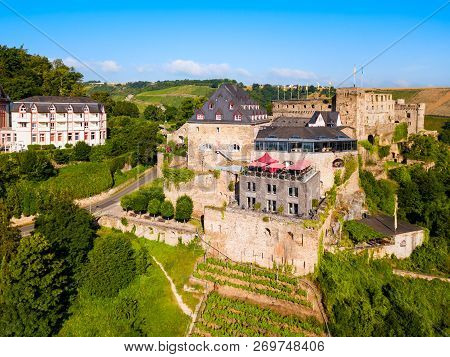 Rheinfels Castle Or Burg Rheinfels Is A Castle Ruin Located Above The Bank Of Rhine River In Sankt G