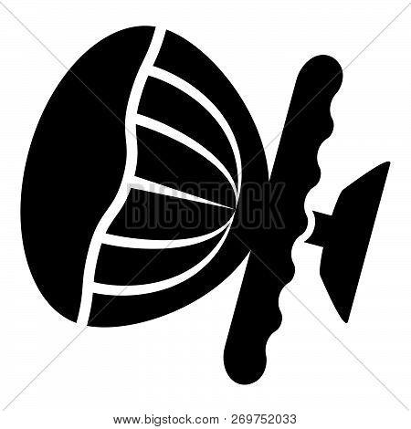 Airbag Sign Steering Wheel With Active Airbag Icon Black Color Vector Illustration Flat Style Simple