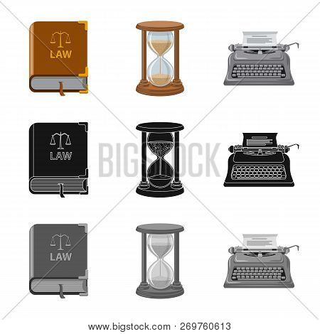 Vector Design Of Law And Lawyer Icon. Set Of Law And Justice Vector Icon For Stock.