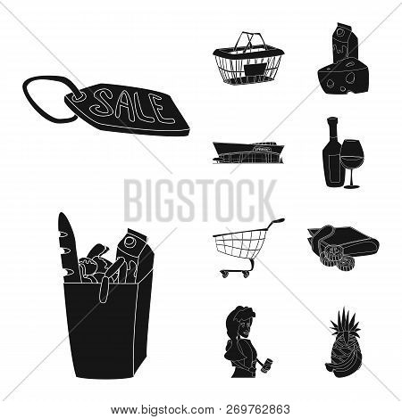 Isolated Object Of Food And Drink Sign. Set Of Food And Store Vector Icon For Stock.