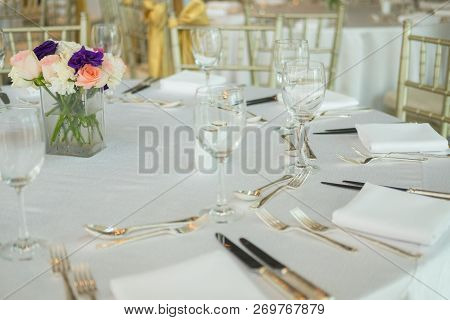 Gorgeous Wedding Chair And Table Setting For Fine Dining