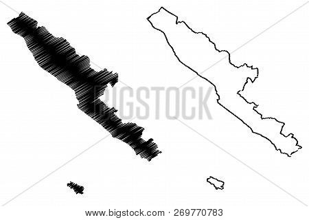 Bengkulu (subdivisions Of Indonesia, Provinces Of Indonesia) Map Vector Illustration, Scribble Sketc