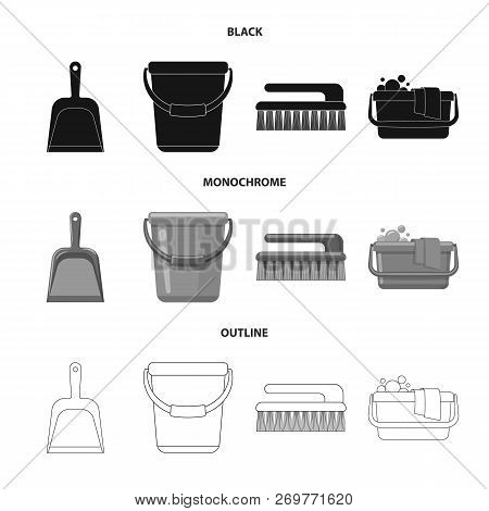 Vector Illustration Of Cleaning And Service Icon. Set Of Cleaning And Household Vector Icon For Stoc