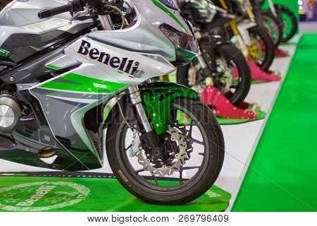 Bangkok Thailand::- Dec 8, 2017:- The Front Of Motorcycle 
