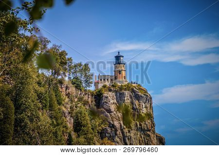 Split Rock Lighthouse On The North Shore Of Lake Superior In Northern Minnesota.
