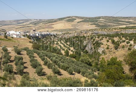 View Of Alhama De Granada From The A402 Road, Granada, Andalusia, Spain