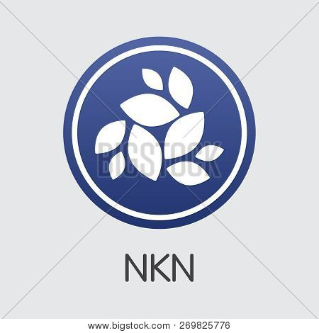 Nkn Cryptocurrency Coin. Vector Symbol Of Nkn.