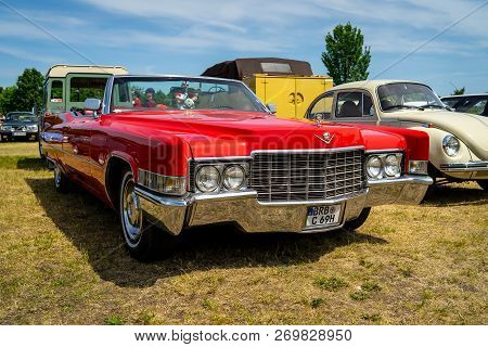 Paaren Im Glien, Germany - May 19, 2018: Full-size Luxury Car Cadillac De Ville Convertible (third G
