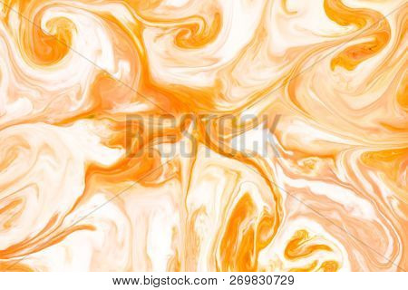 Abstract Colors, Backgrounds And Textures. Food Coloring In Milk. Food Coloring In Milk Creating Bri
