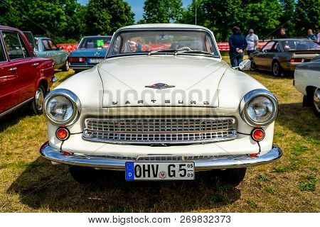 Paaren Im Glien, Germany - May 19, 2018: Mid-size Car Wartburg 312. Exhibition 