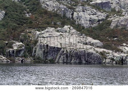 View On The Lac De Melo In The Restonica Valley In Corsica