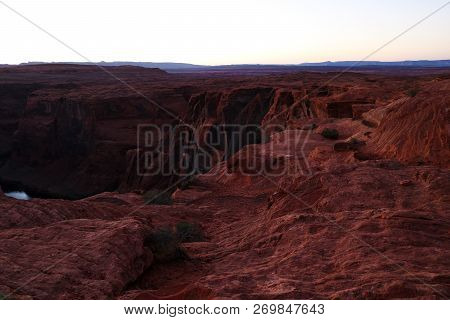 Horseshoe Bend Near The Town Of Page In Arizona.