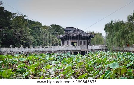 Chibi, Hubei/ China - Oct 25, 2018:the Ancient Battle Field Of The Red Cliff(chibi Stone Inscription