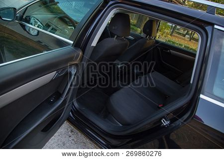 Belgrade, Serbia, October 14. 2018 : Passat B7 Blue Motion Back Seats
