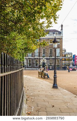 London. November 2018. A View Of Bedford Square In London