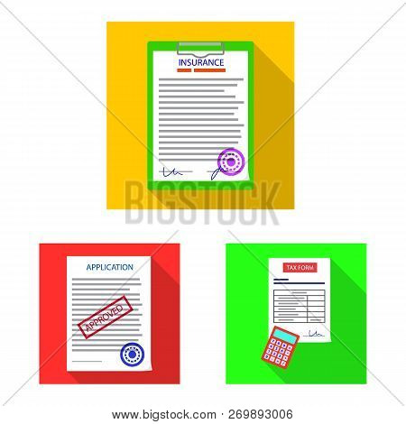 Vector Design Of Form And Document Logo. Collection Of Form And Mark Vector Icon For Stock.
