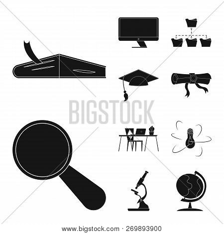 Vector Illustration Of Education And Learning Sign. Set Of Education And School Stock Vector Illustr