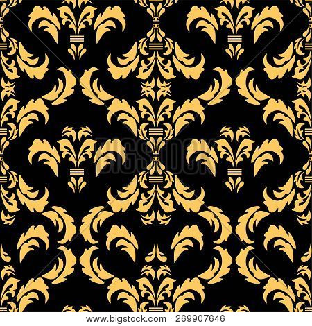 Decorative Element Traditional Damask Pattern Vector Eps 10