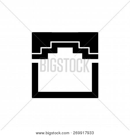 Vector Illustration Of Fabric Window Valance. Flat Icon Of Step Straight Pelmet. Isolated Object On 