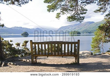 Friars Crag Bench, Lake District, Cumbria, England