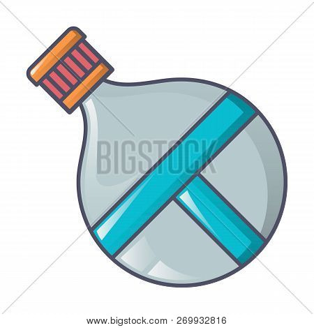 Metal Water Flask Icon. Cartoon Of Metal Water Flask Icon For Web Design Isolated On White Backgroun